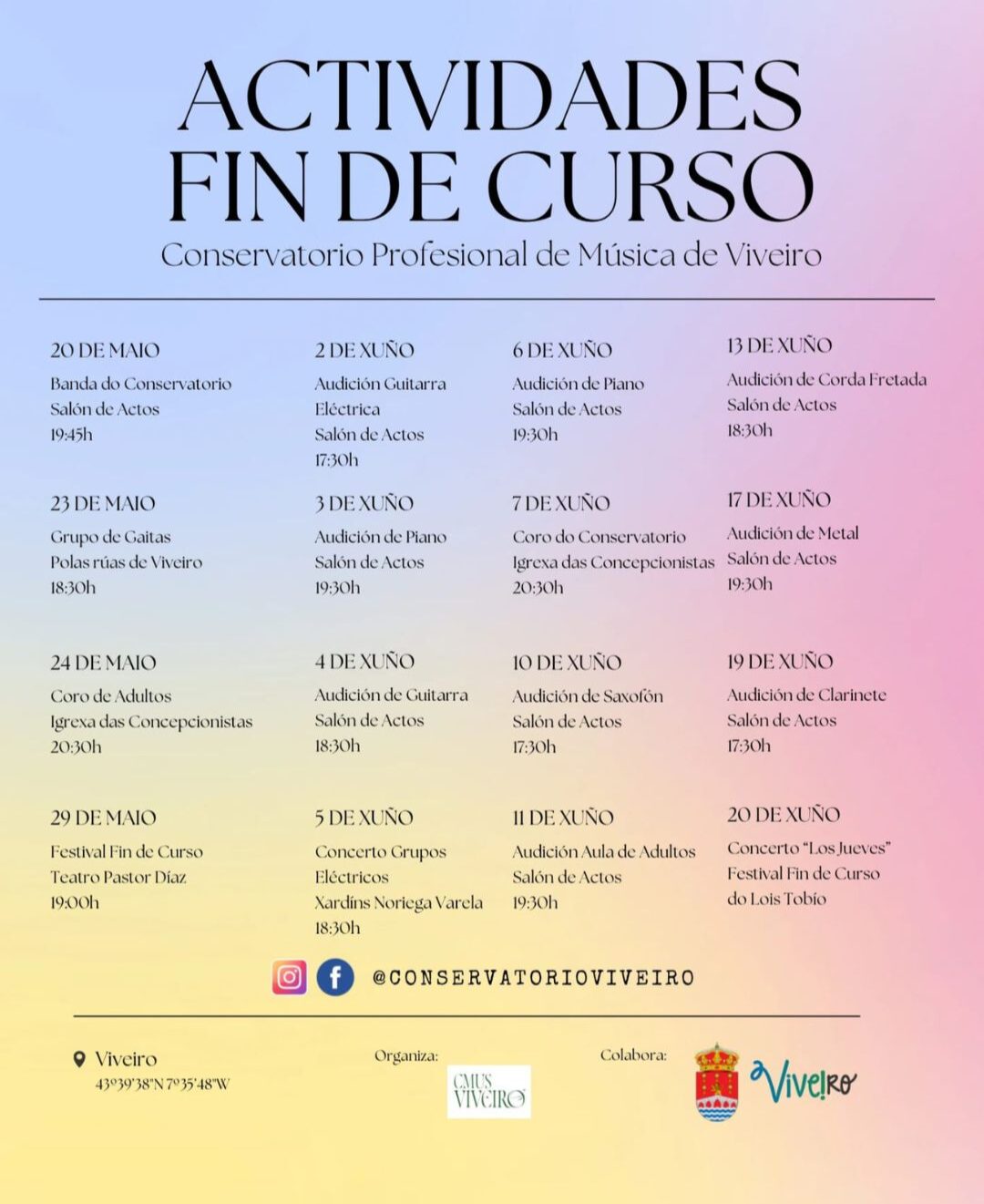 ACTIVIDADES FIN DE CURSO CONSERVATORIO